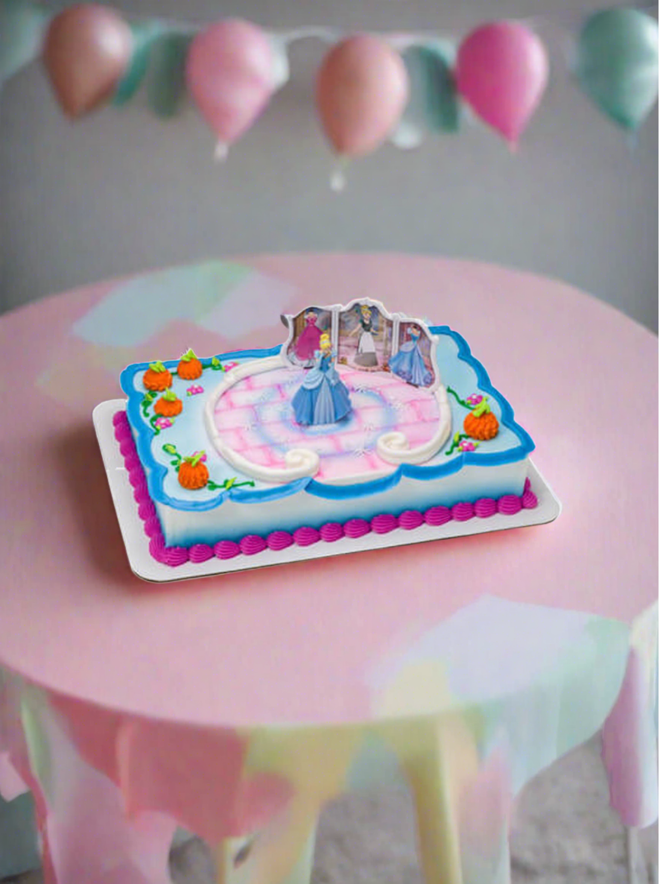 Princess Cinderella Transforms Theme Cake
