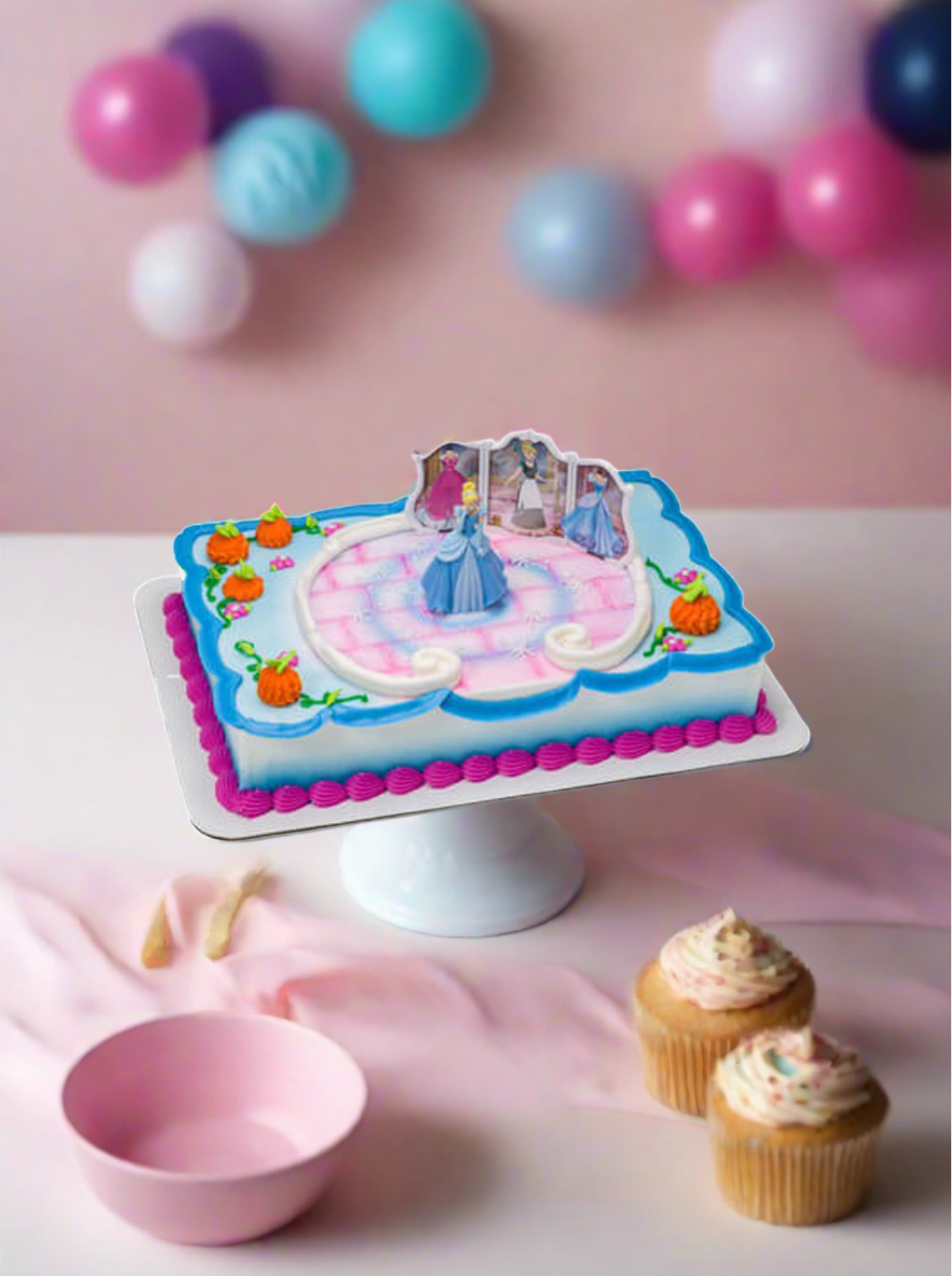 Princess Cinderella Transforms Theme Cake