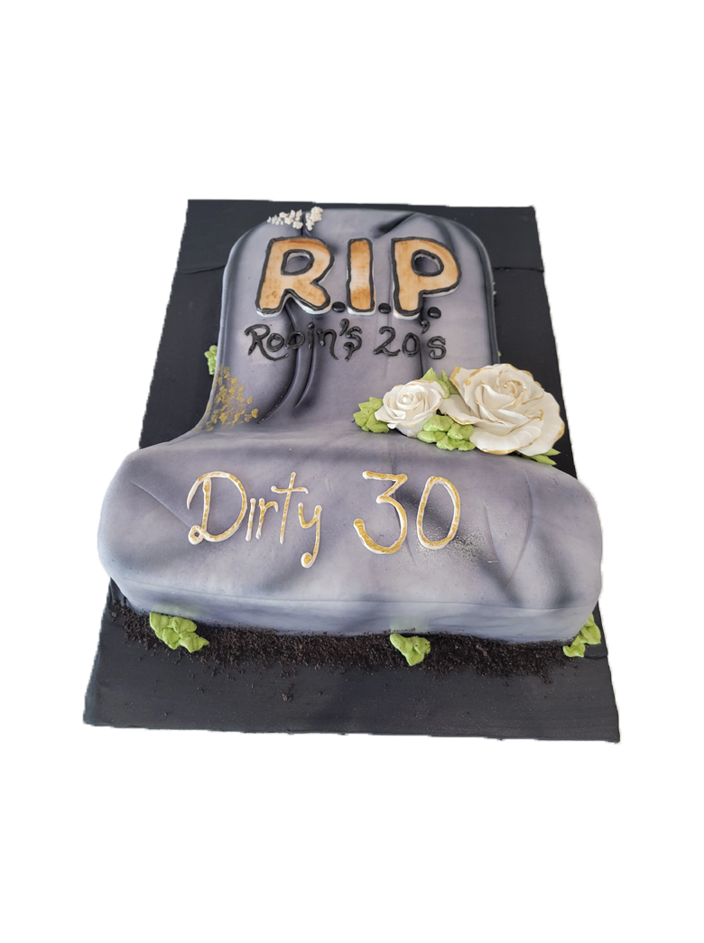 Rip Molded Fondant Cake