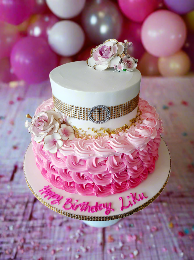 Rose Gold Tiered Cake