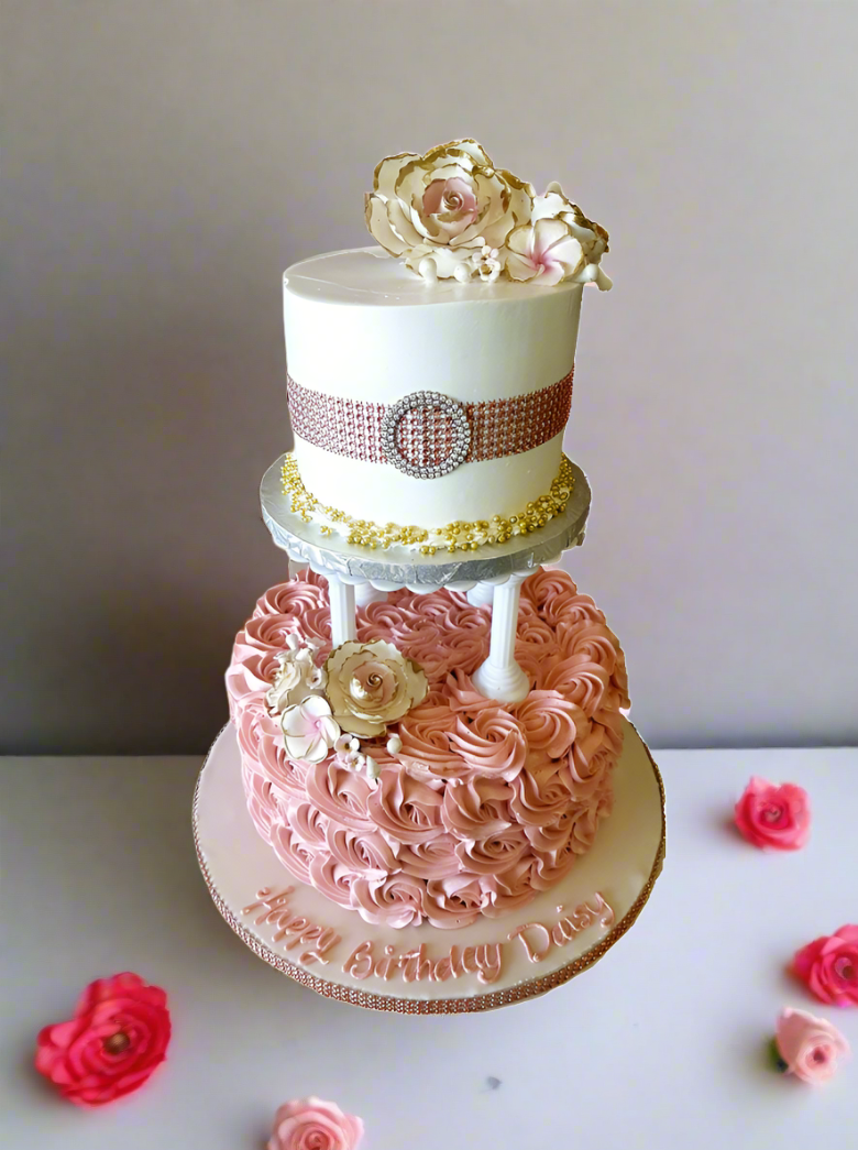 Rose Gold Tiered Cake