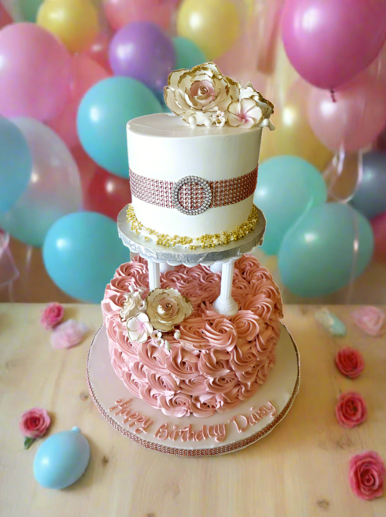 Rose Gold Tiered Cake