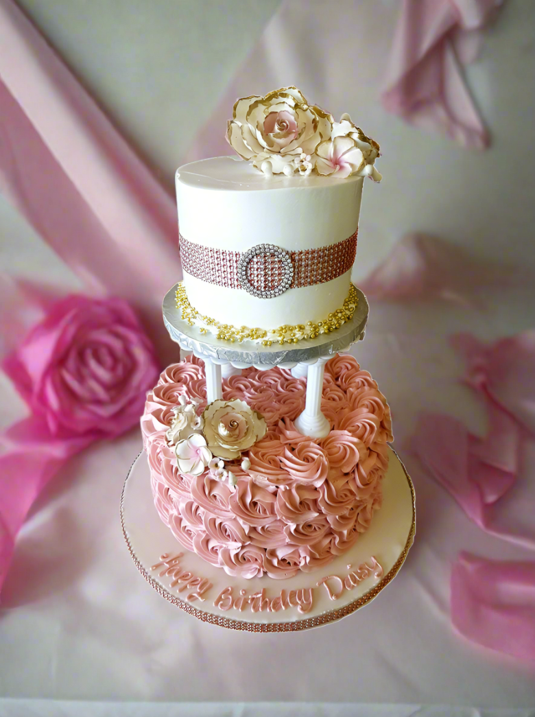 Rose Gold Tiered Cake