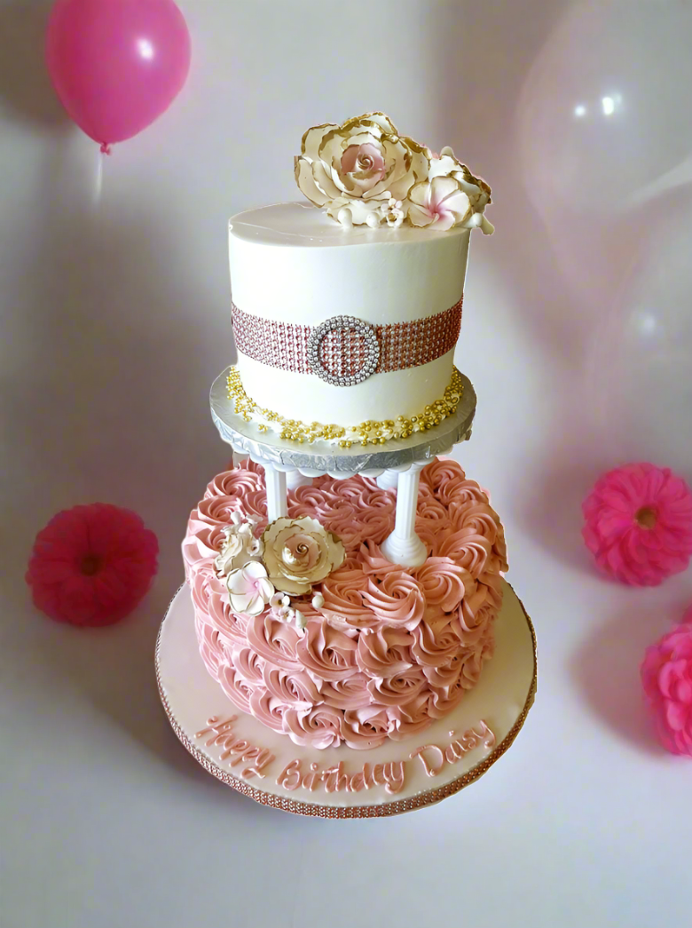 Rose Gold Tiered Cake
