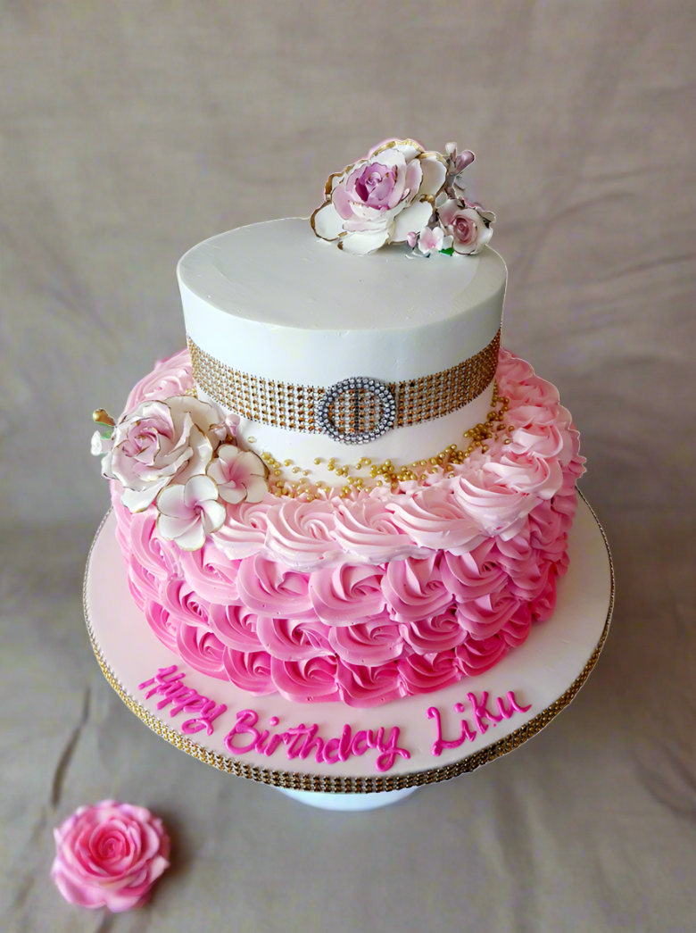 Rose Gold Tiered Cake
