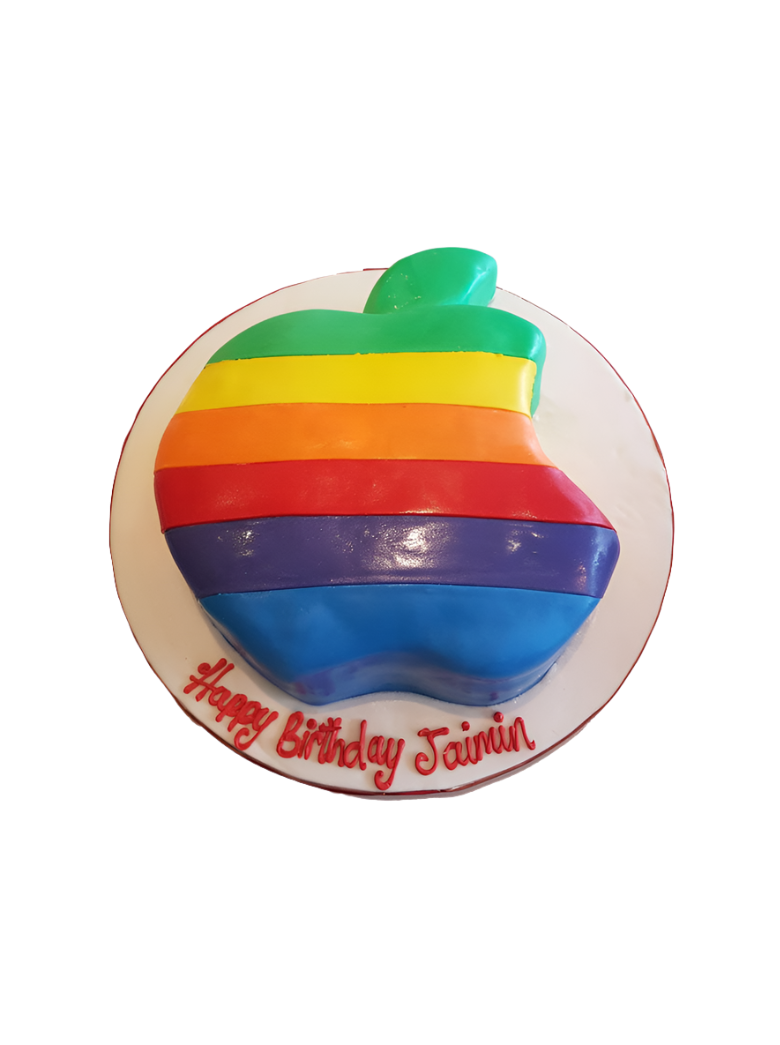 Rainbow Apple Fondant Cake