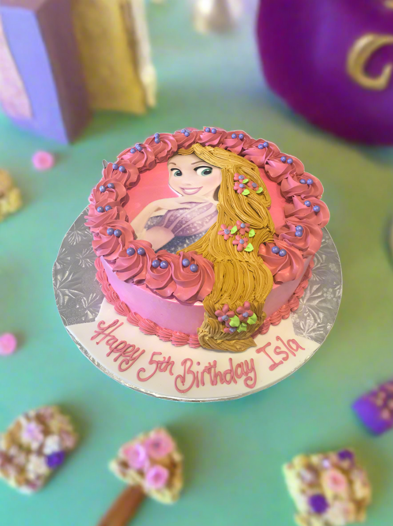 Rapunzel Photo Cake