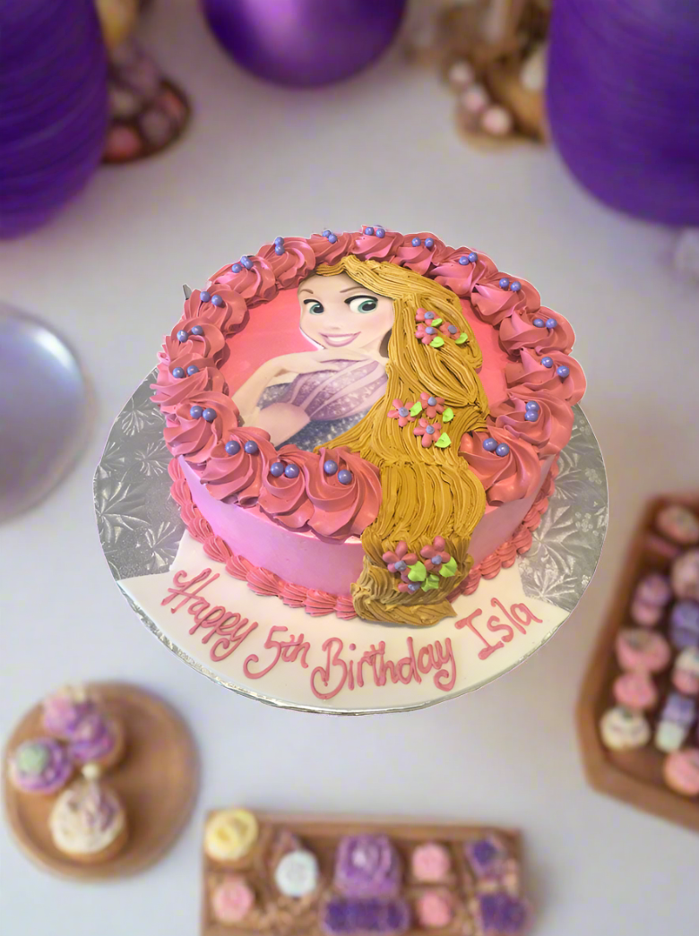Rapunzel Photo Cake