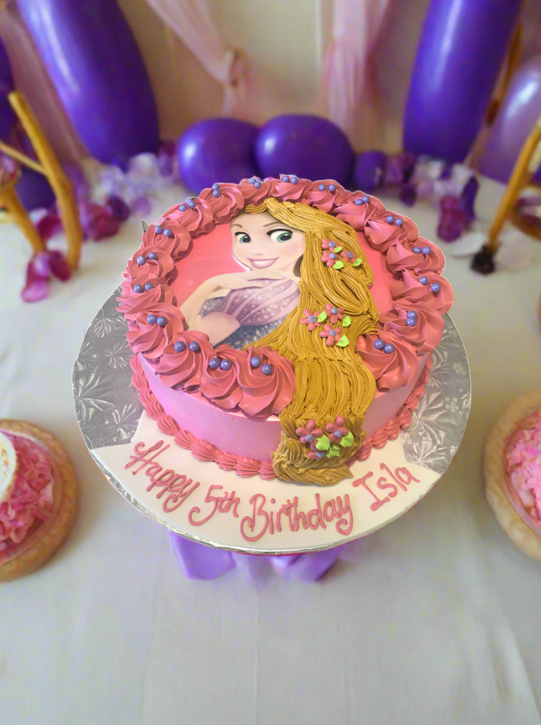 Rapunzel Photo Cake