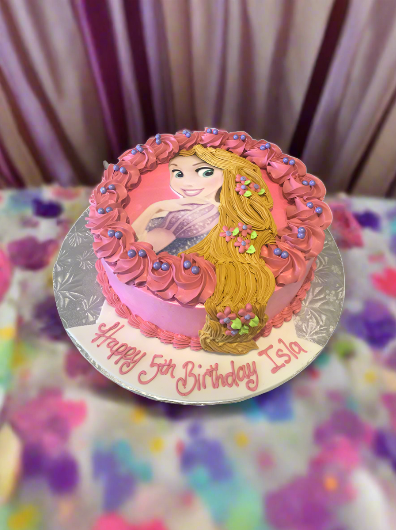 Rapunzel Photo Cake