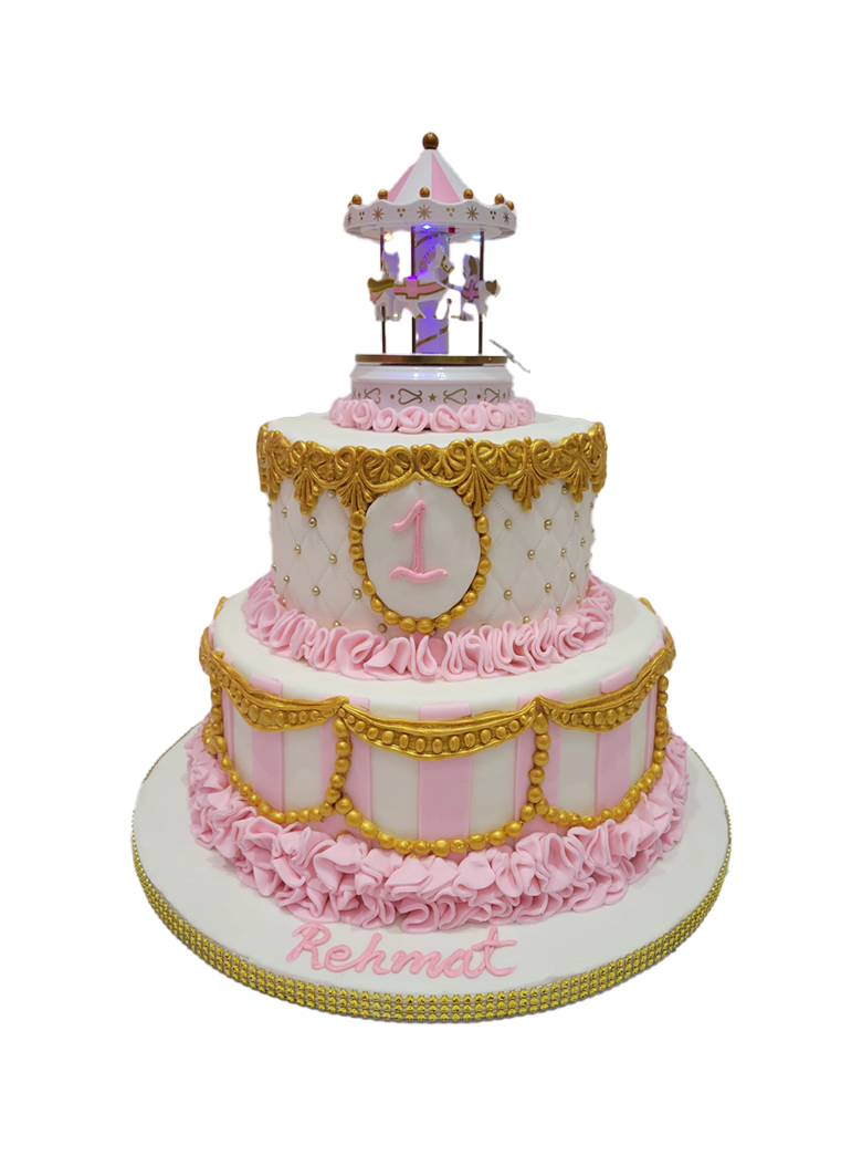 Carousel Fondant Tiered Cake