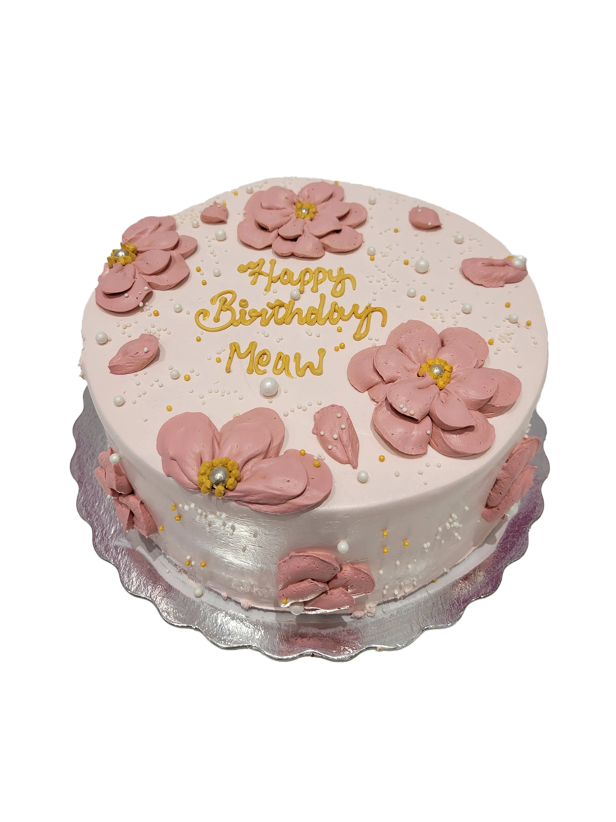 Rose Gold Floral Cake
