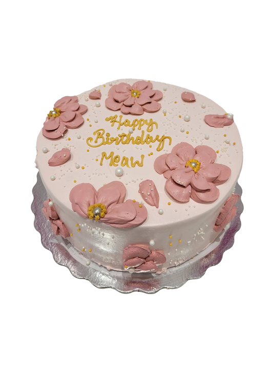 Rose Gold Floral Cake