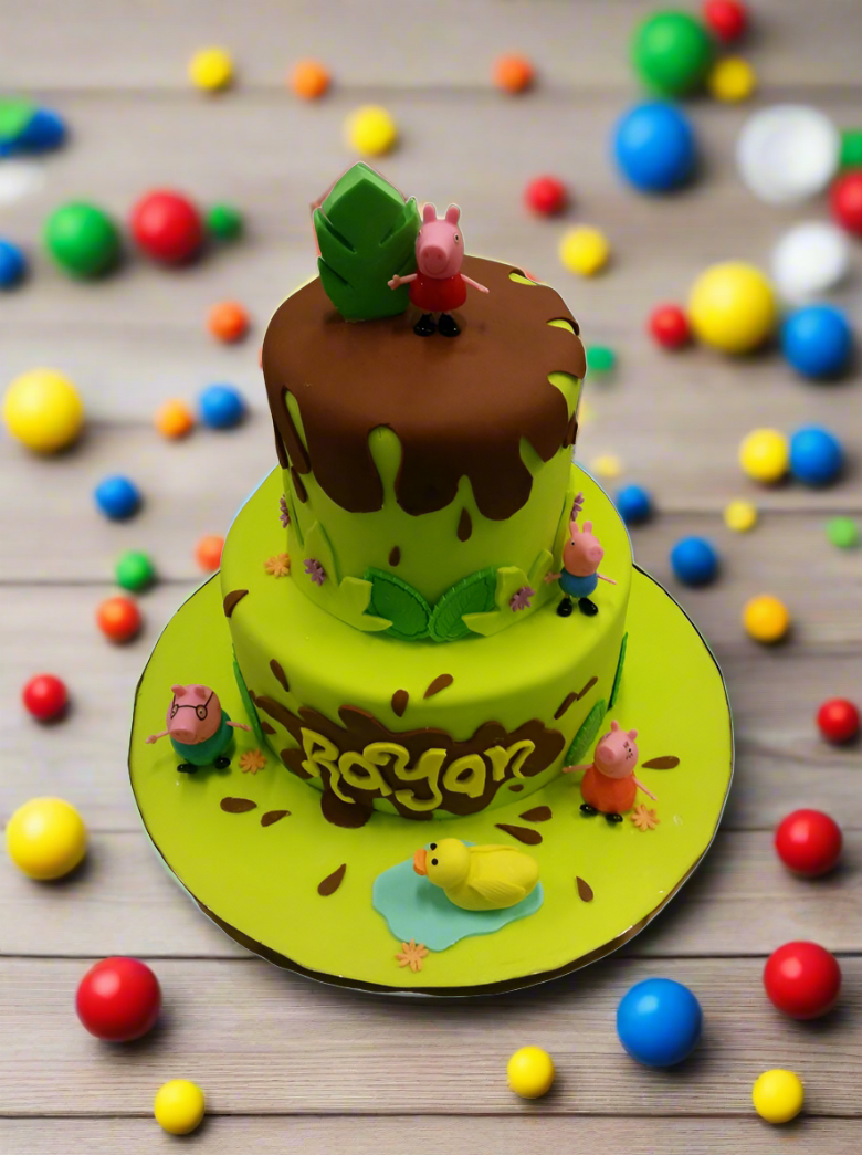 Royan Peppa Pig Fondant Cake
