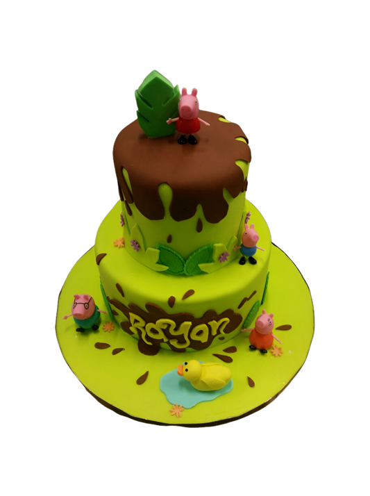 Royan Peppa Pig Fondant Cake