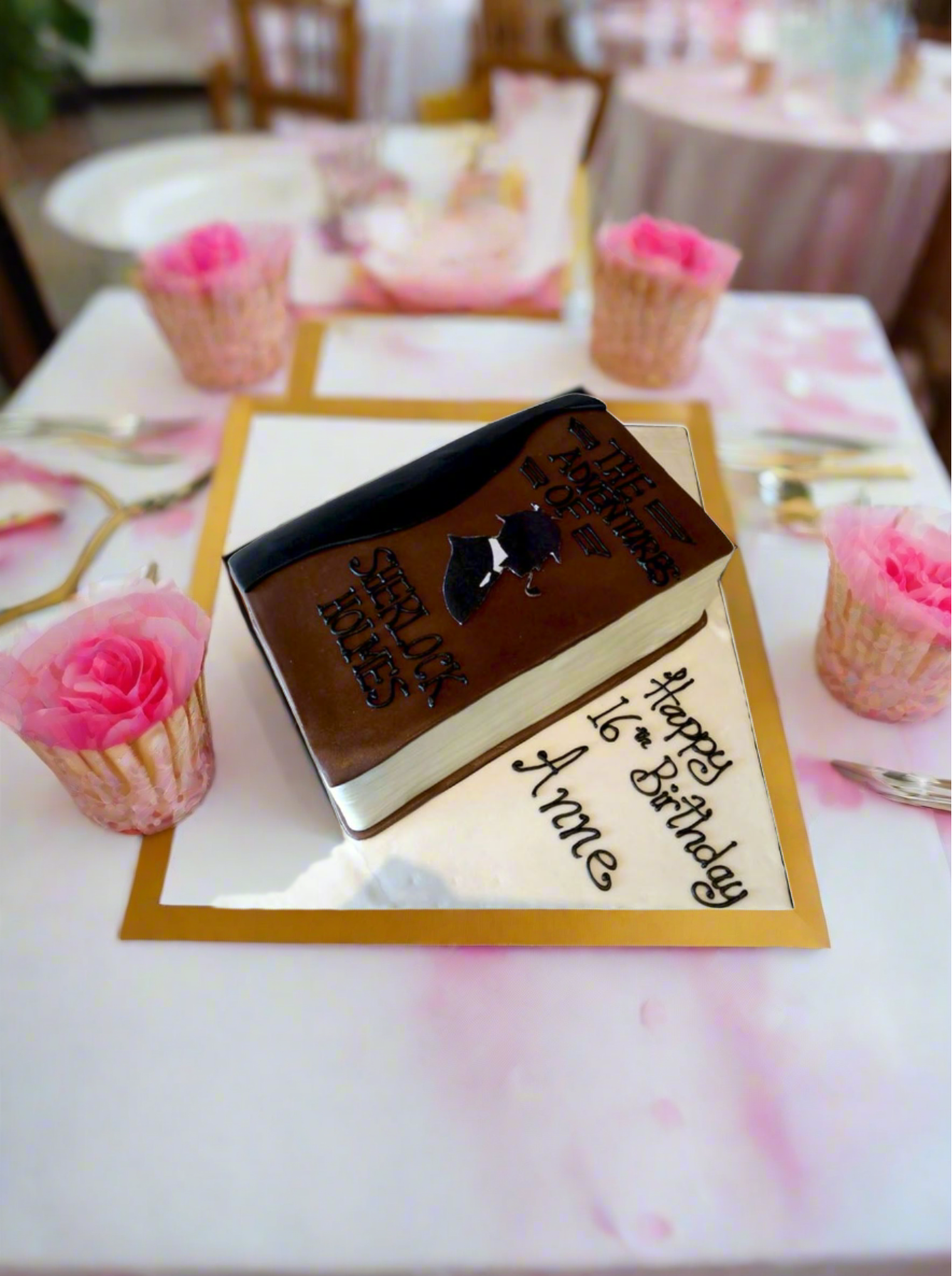 Sherlock Holmes Book Molded Cake