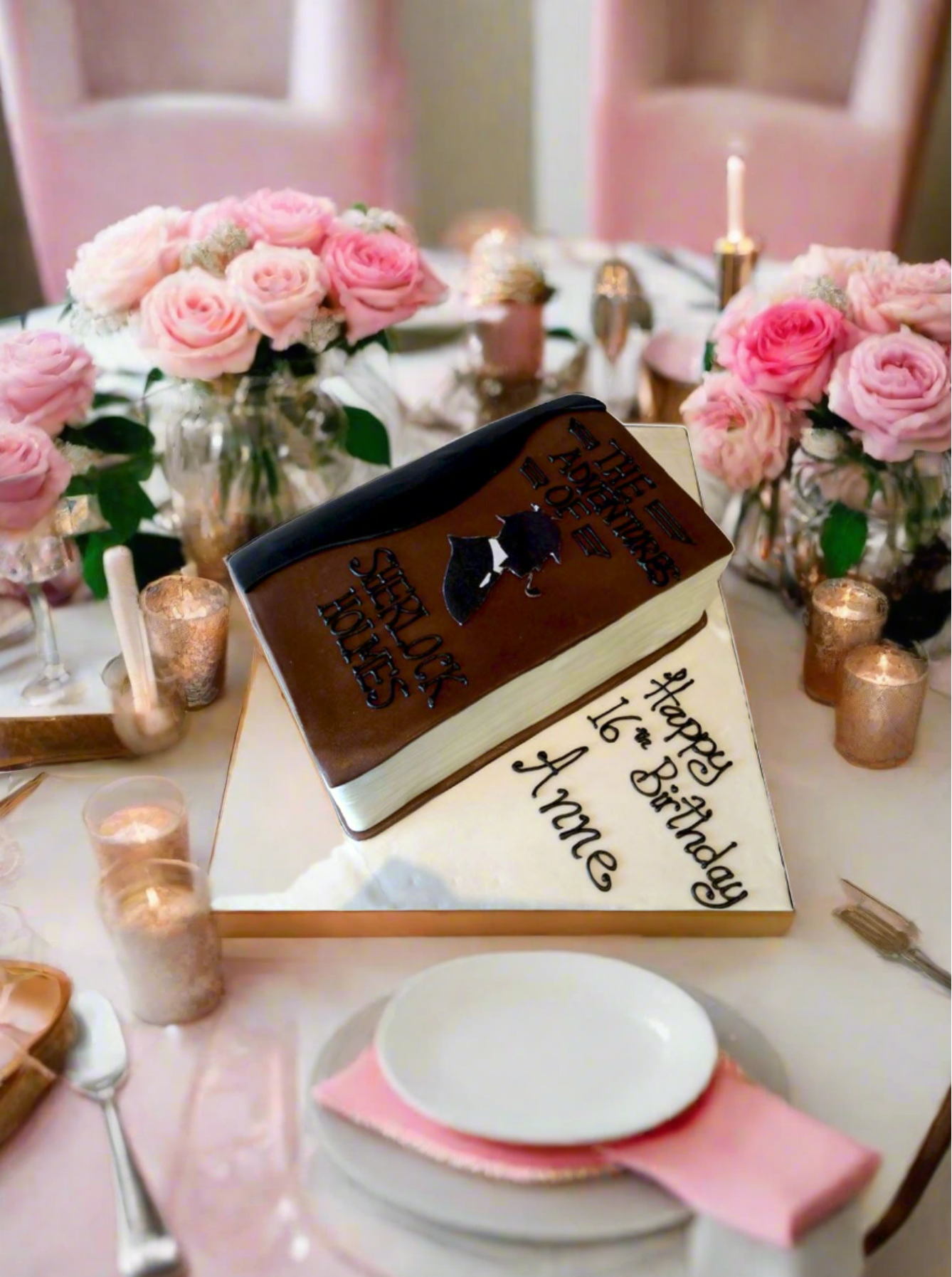 Sherlock Holmes Book Molded Cake