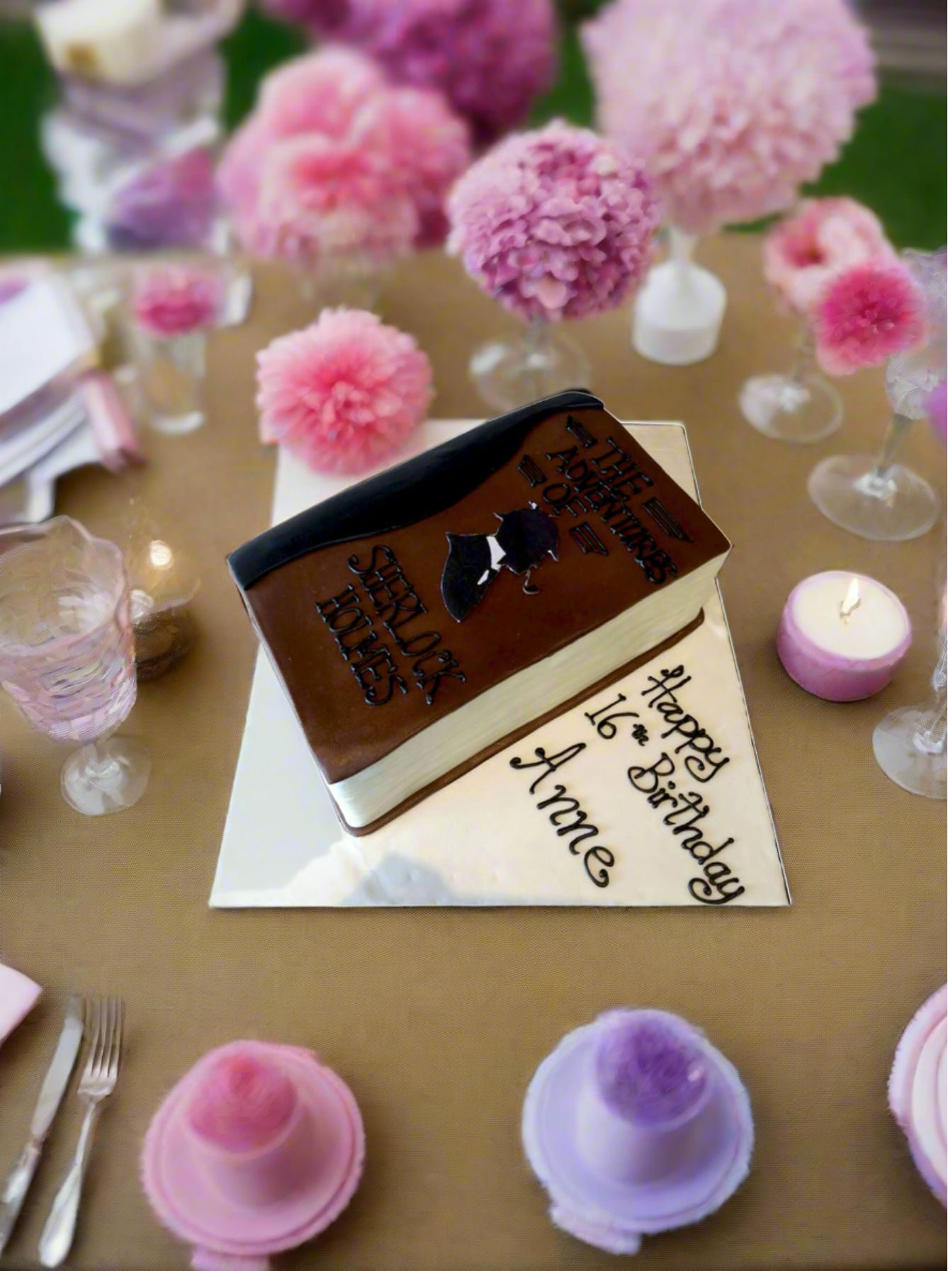 Sherlock Holmes Book Molded Cake