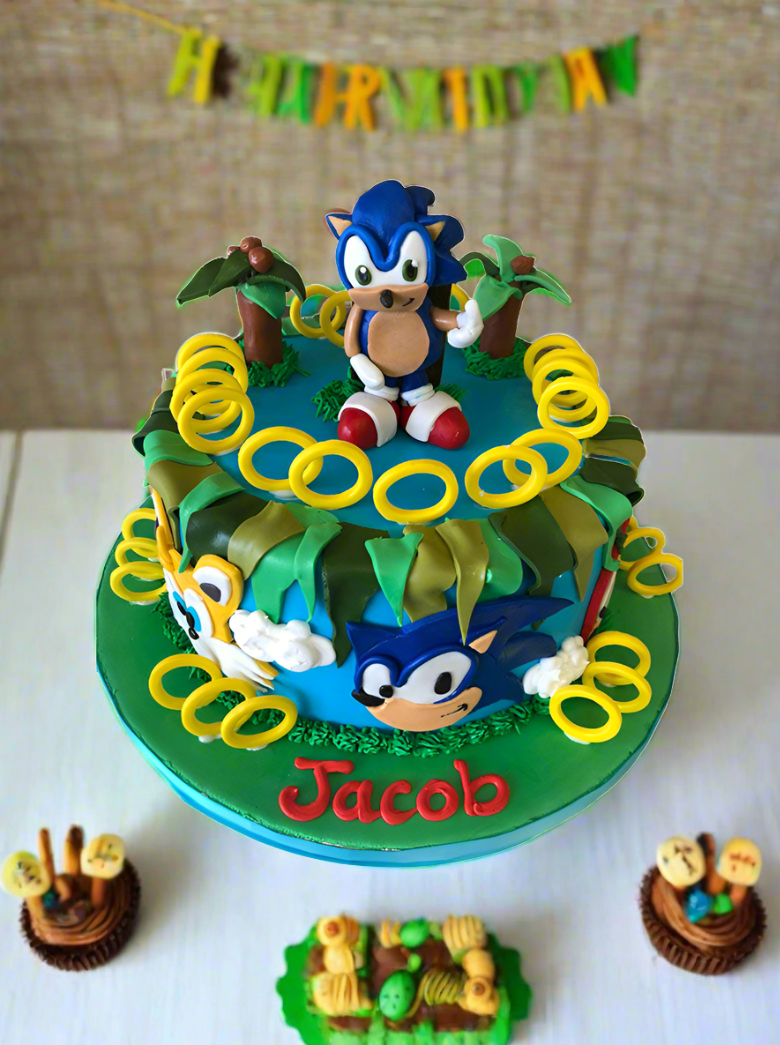 Sonic Fondant Cake