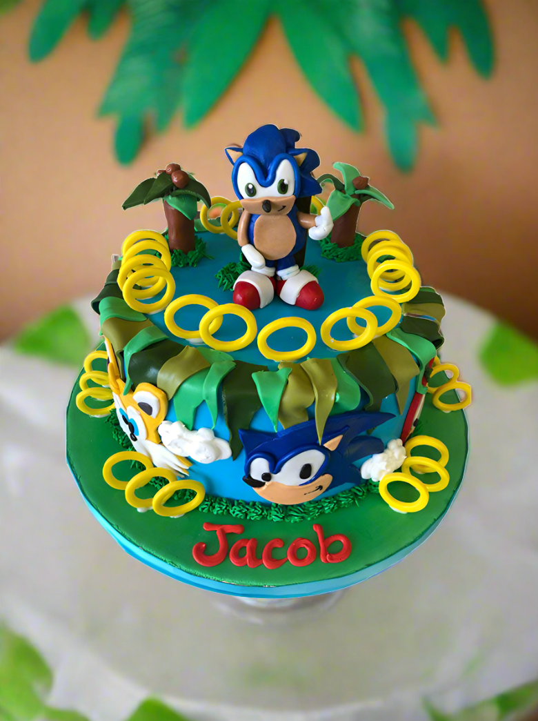 Sonic Fondant Cake