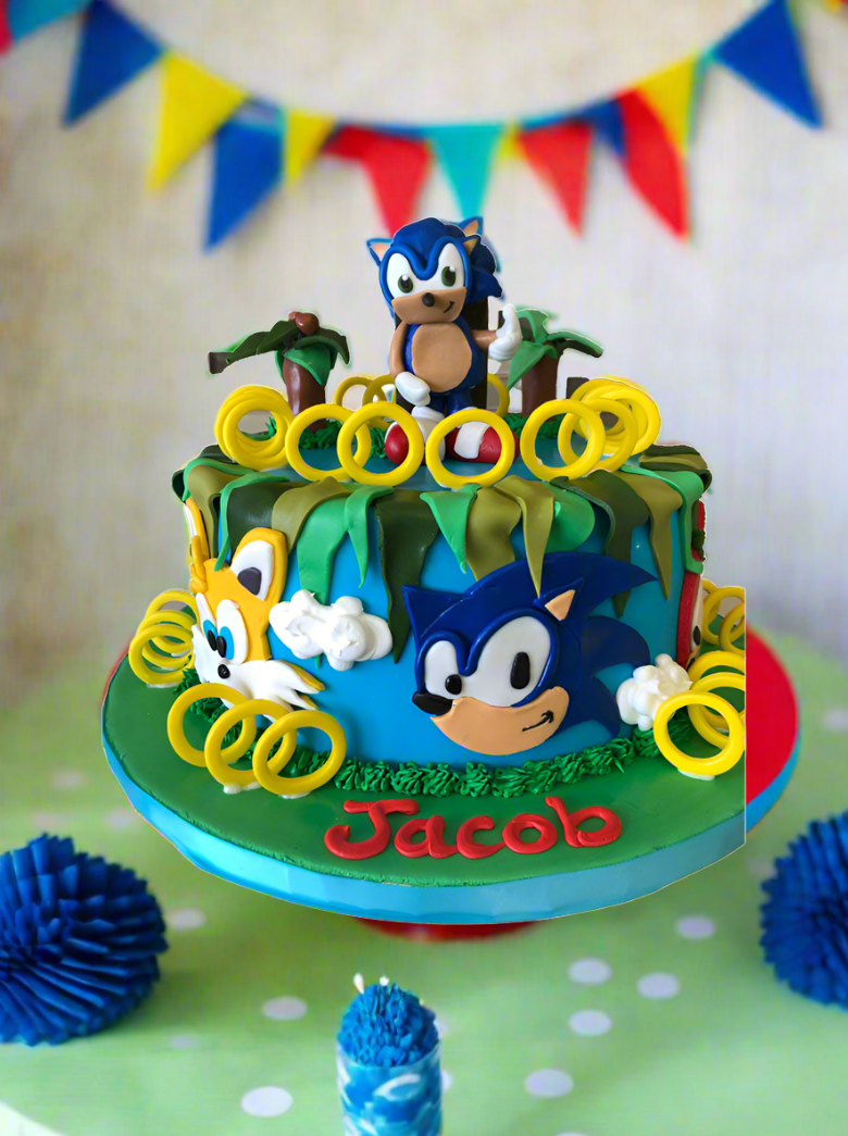 Sonic Fondant Cake