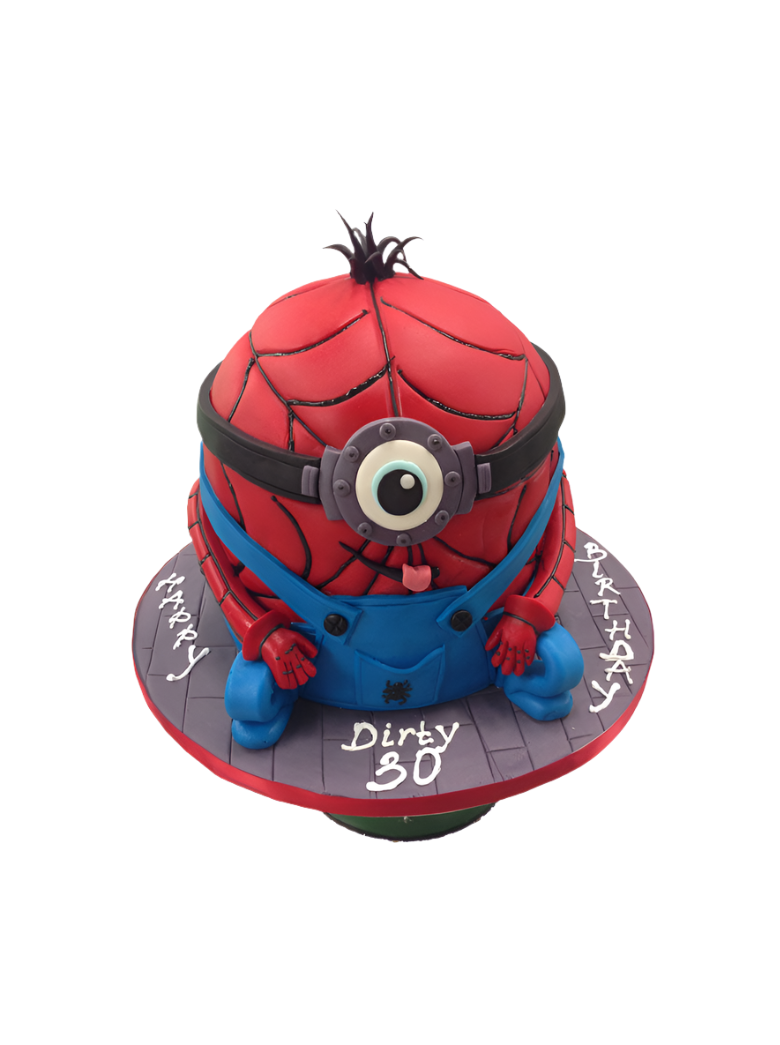 Spiderman Minion Molded Cake