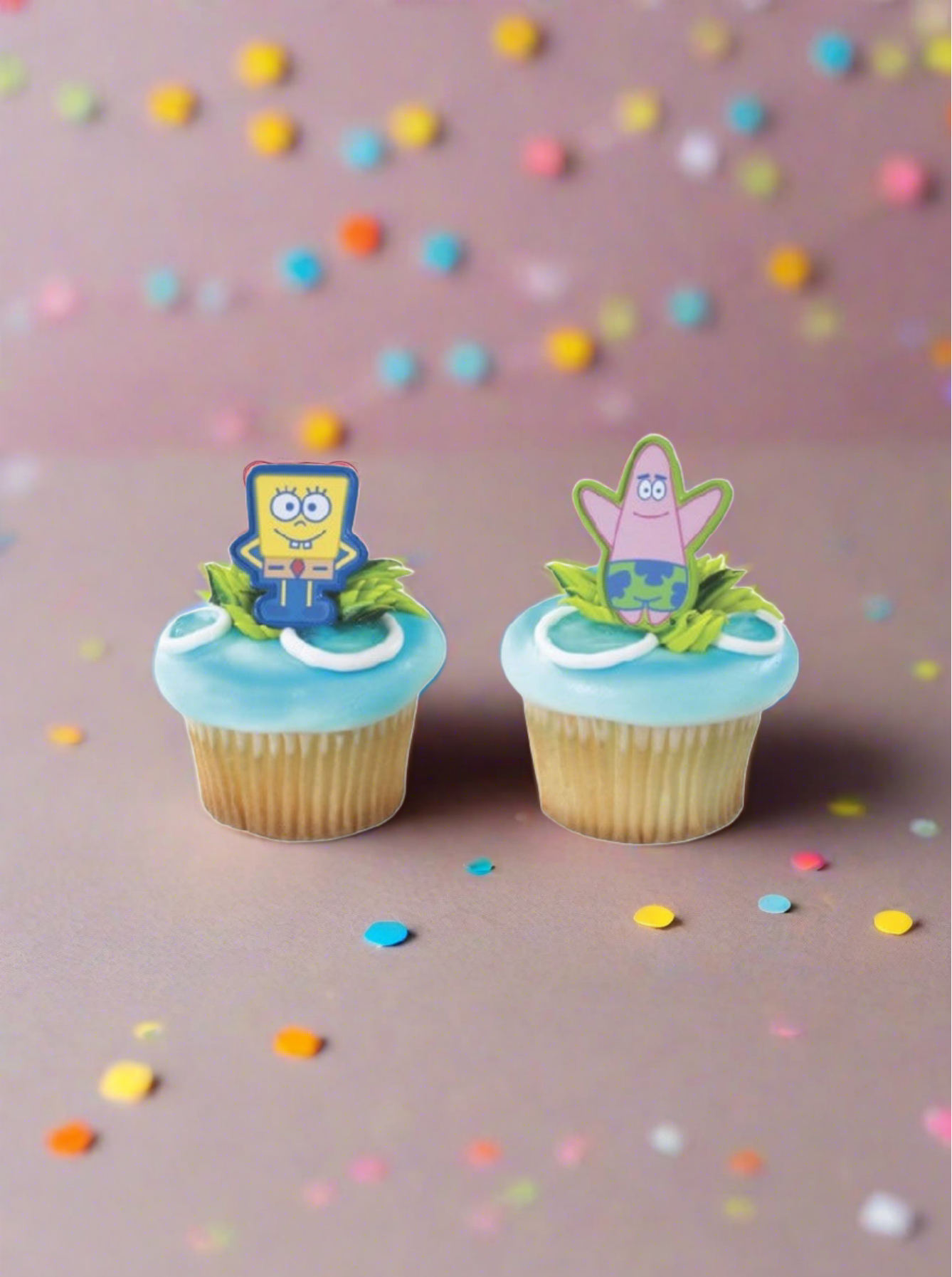 Sponge Bob Square Pants Cupcakes - (Pack of 6)