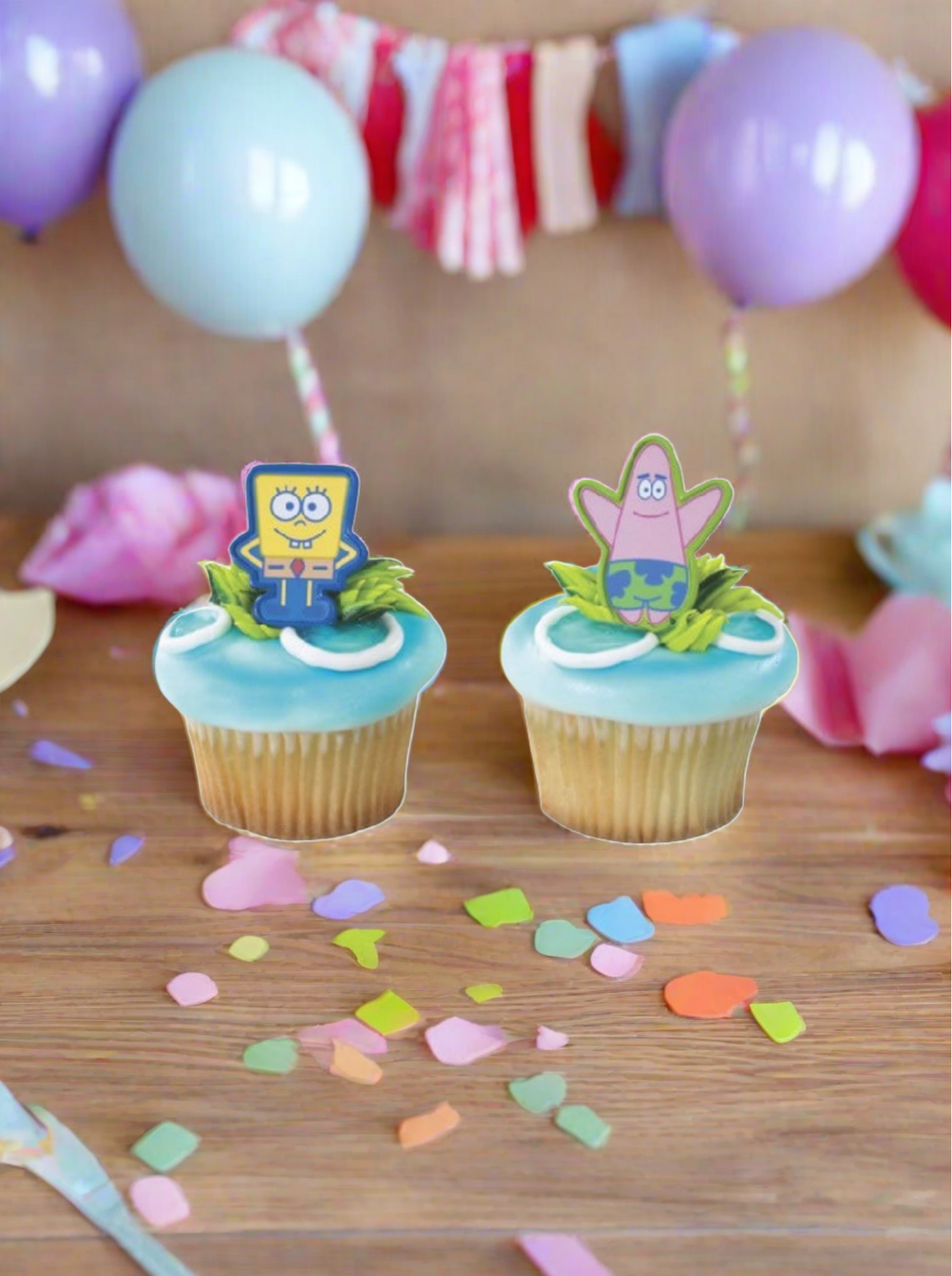Sponge Bob Square Pants Cupcakes - (Pack of 6)