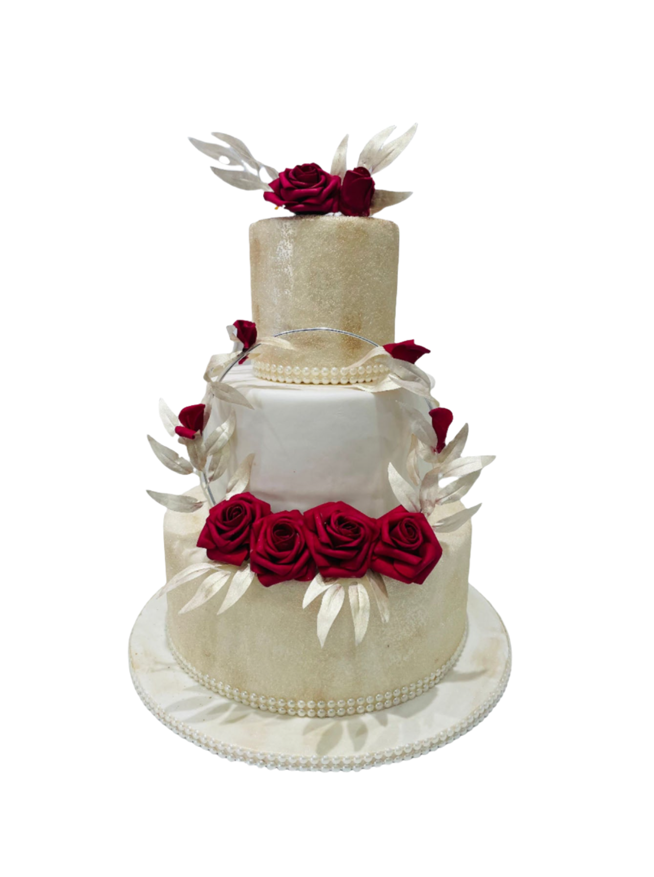 String Garland Wedding Fondant Cake