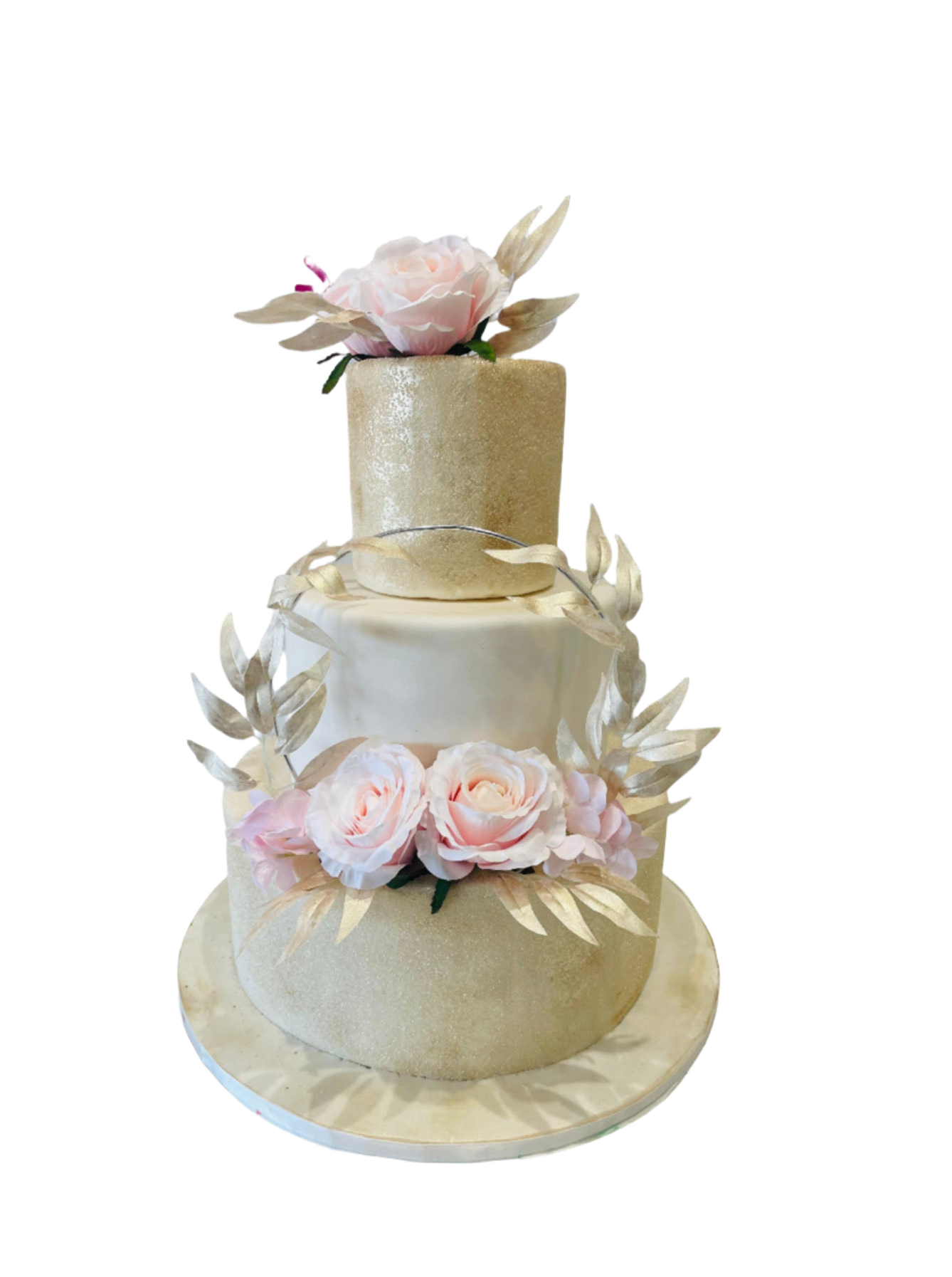 String Garland Wedding Fondant Cake