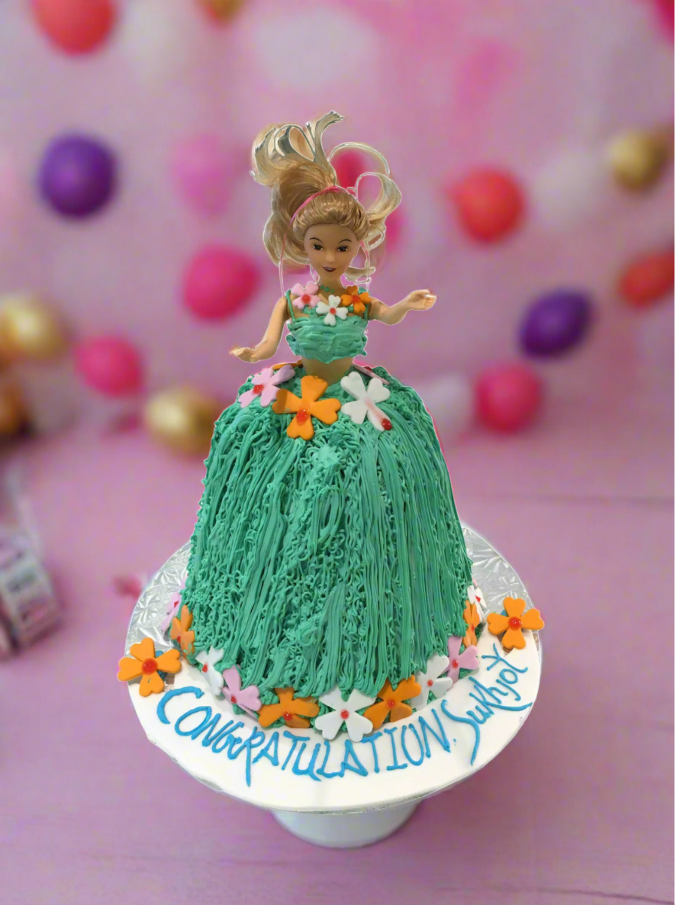 Sukhjot Barbie Doll Cake