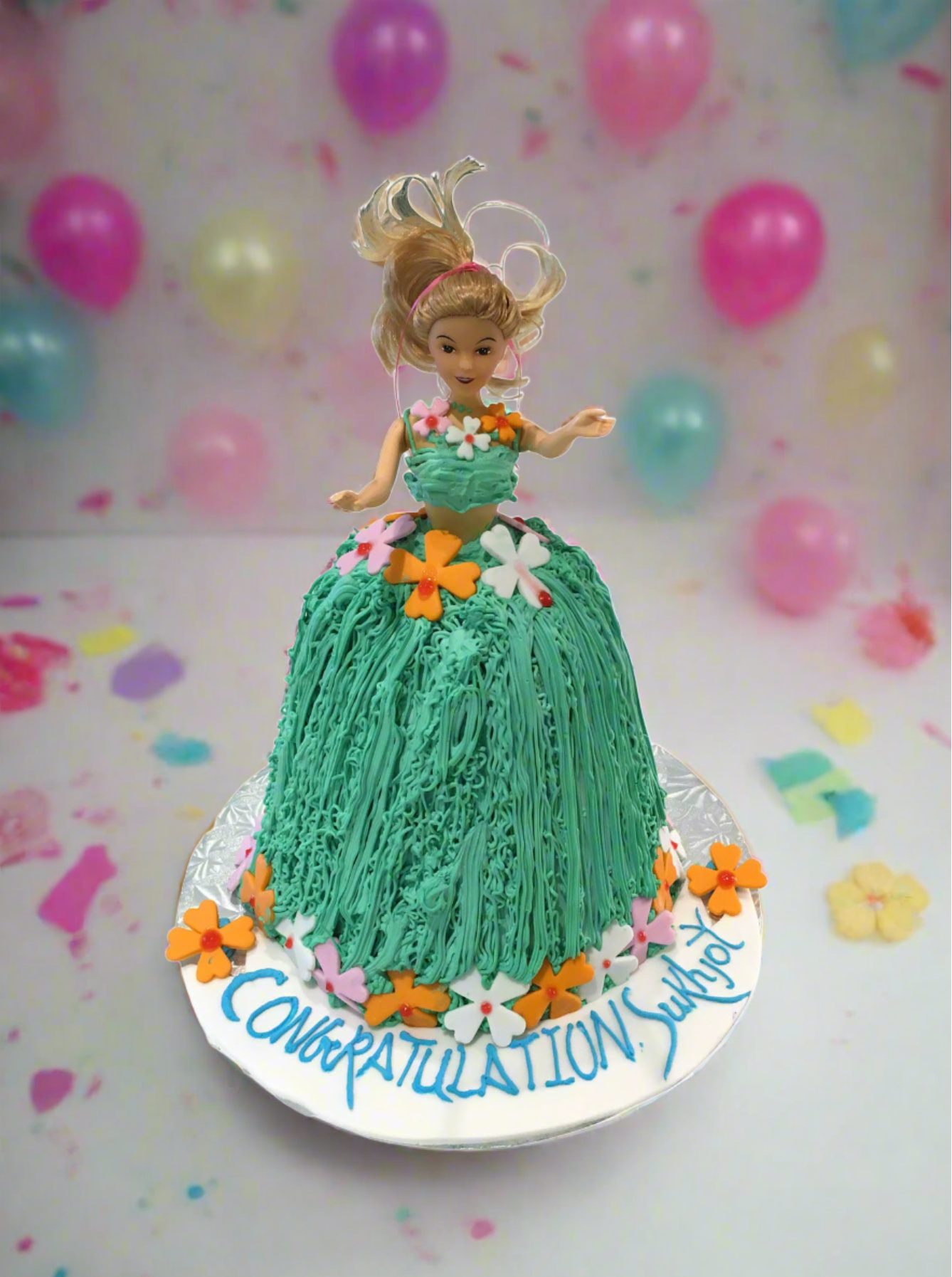 Sukhjot Barbie Doll Cake