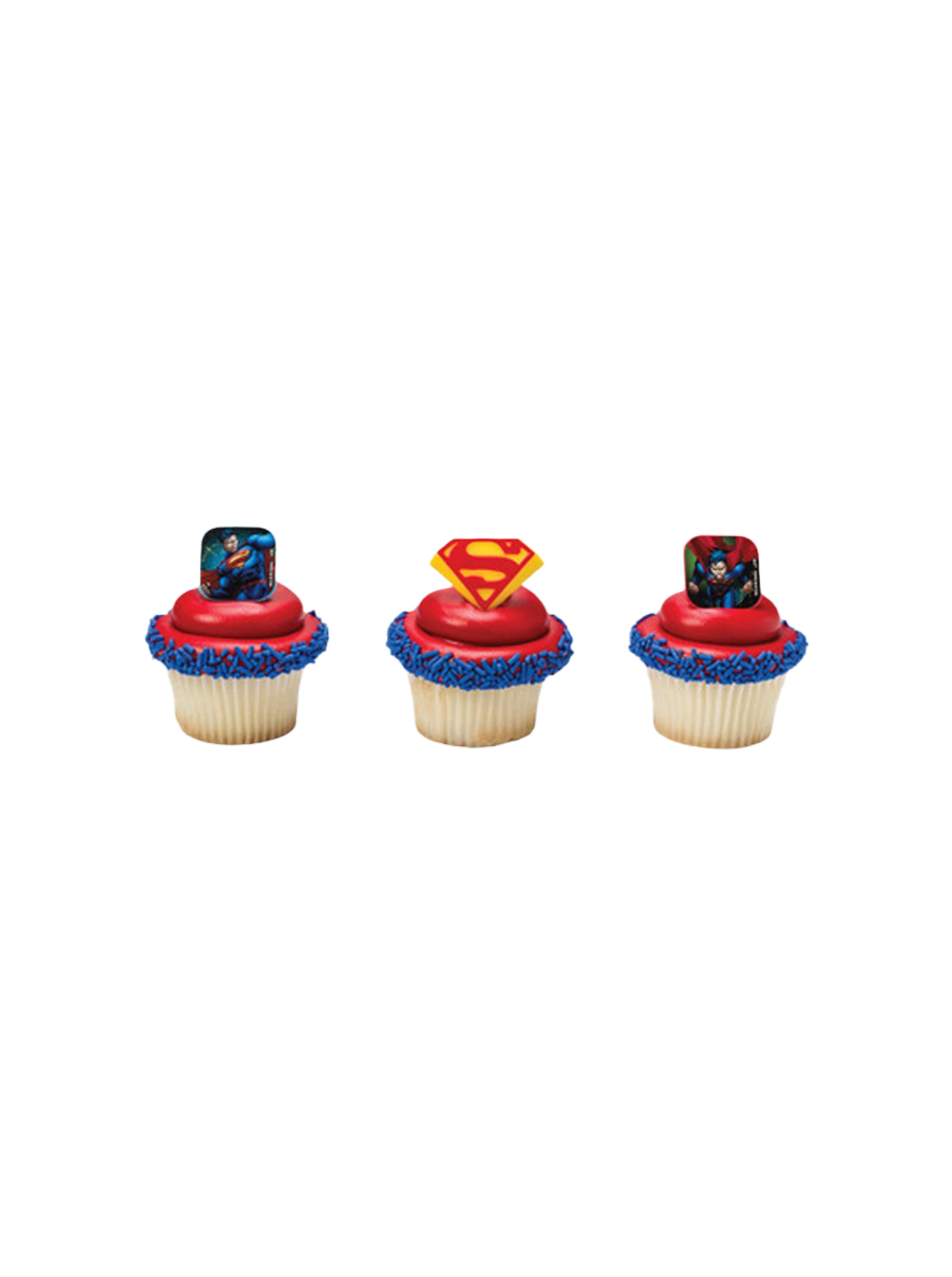 Superman Shield Cupcakes - (Pack of 6)