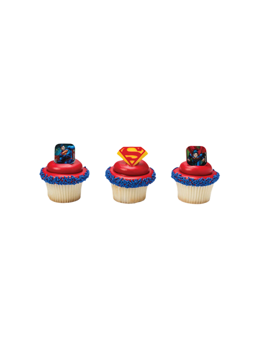 Superman Shield Cupcakes - (Pack of 6)