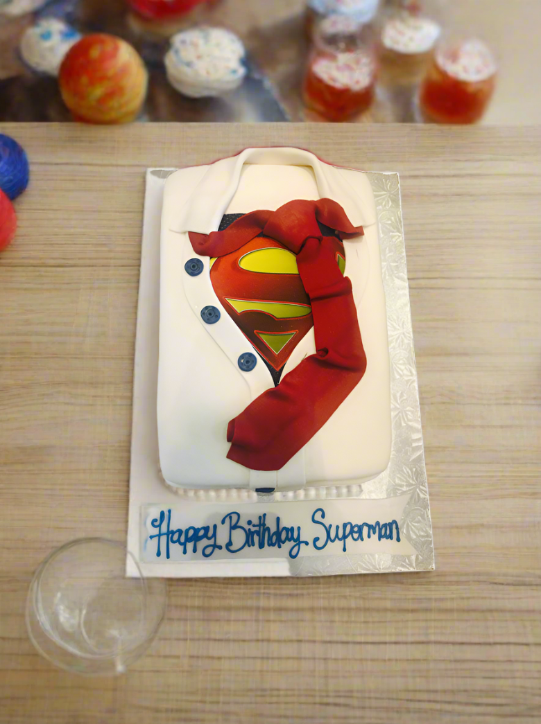 Superman Shirt Cake