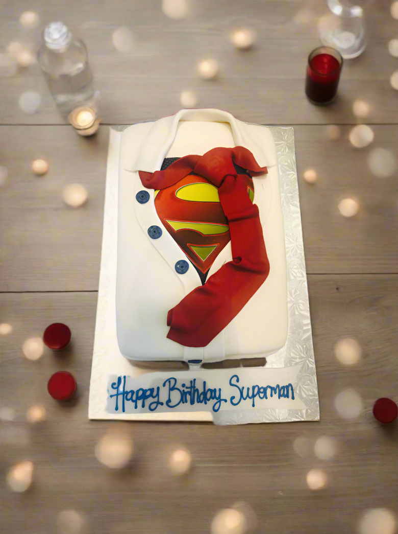 Superman Shirt Cake