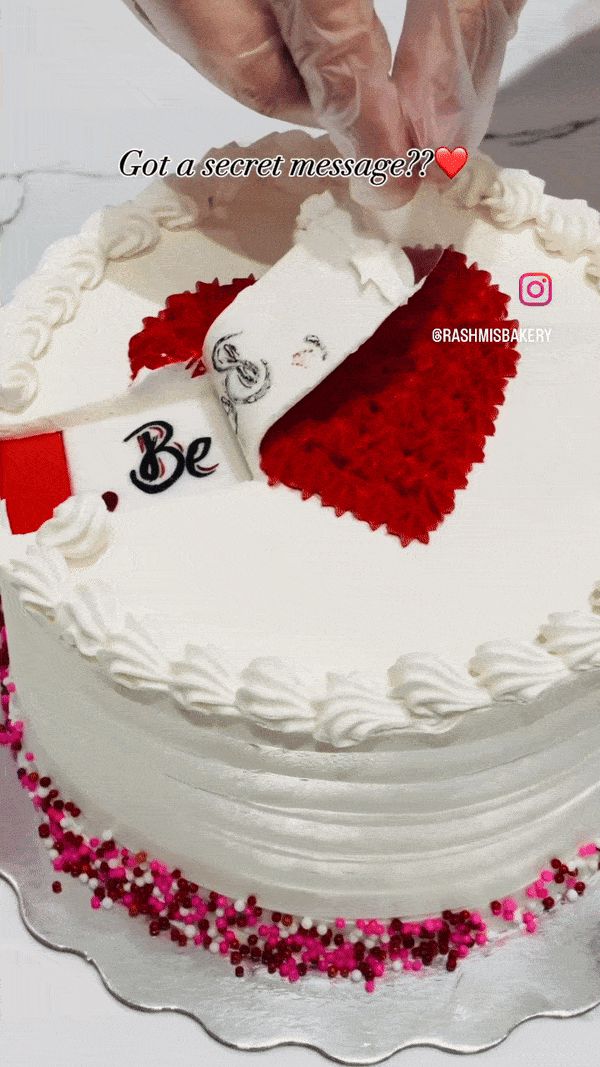 Secret Message Reveal Cake
