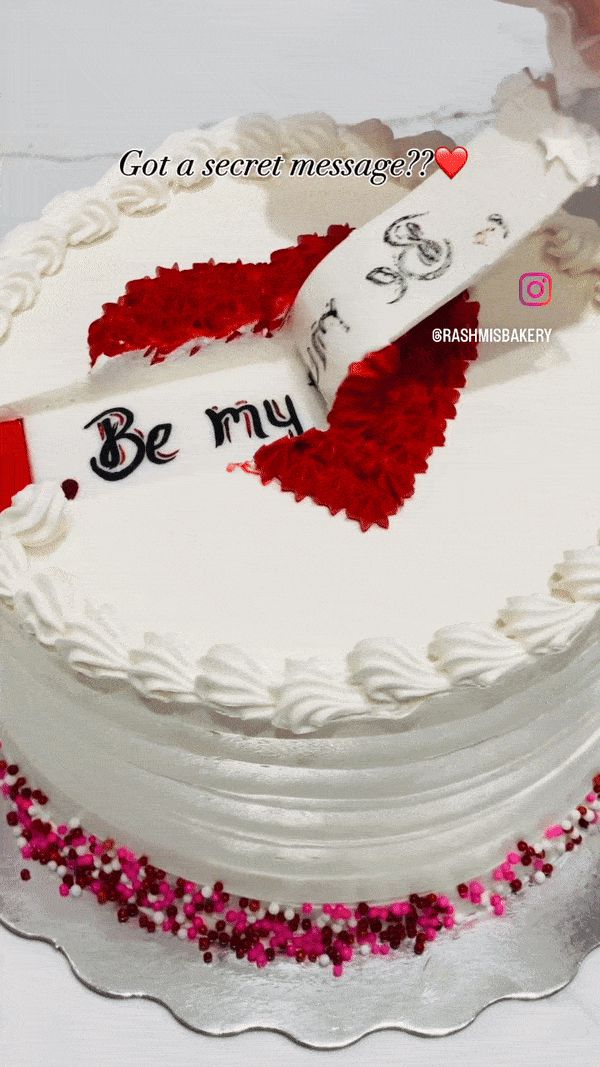Secret Message Reveal Cake