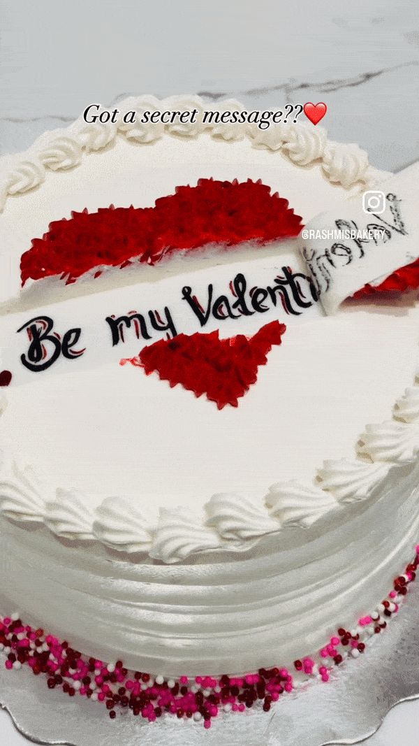 Secret Message Reveal Cake