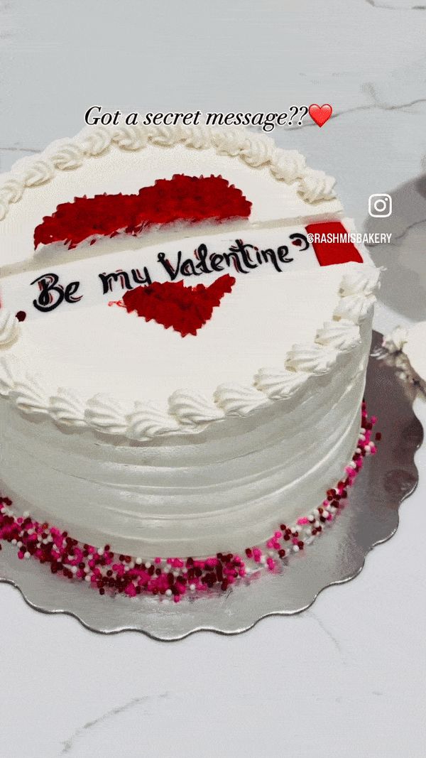 Secret Message Reveal Cake