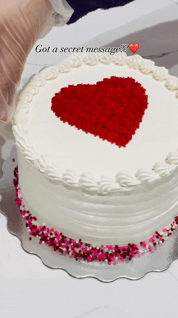 Secret Message Reveal Cake
