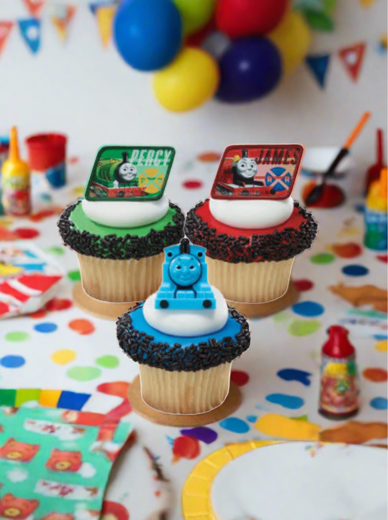 Thomas & Friends Ring Cupcakes - (Pack of 6)