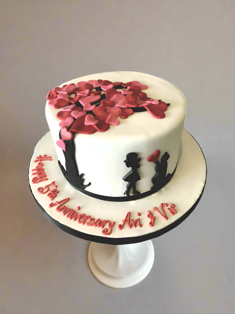 Tree Of Hearts Fondant Cake