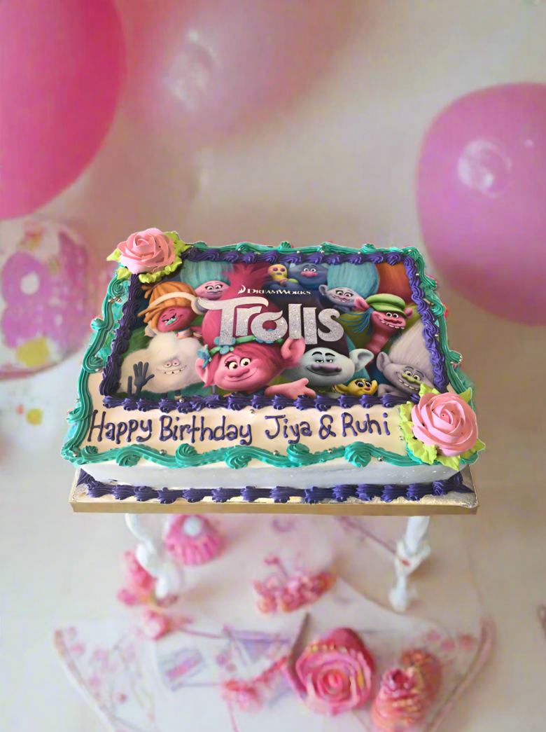 Trolls Photo Cake