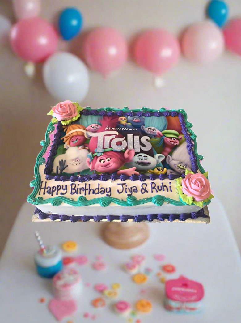 Trolls Photo Cake