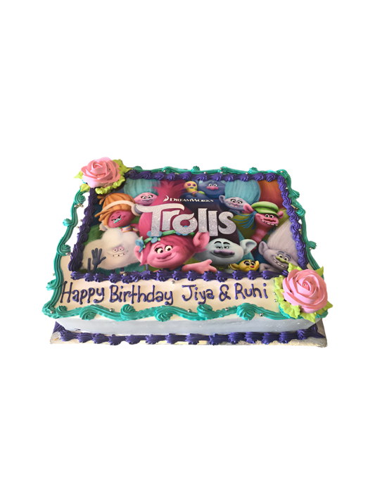 Trolls Photo Cake
