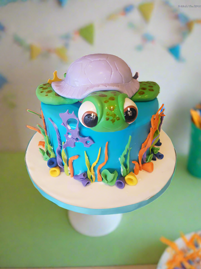 Turtle Fondant Cake