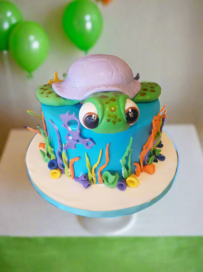 Turtle Fondant Cake
