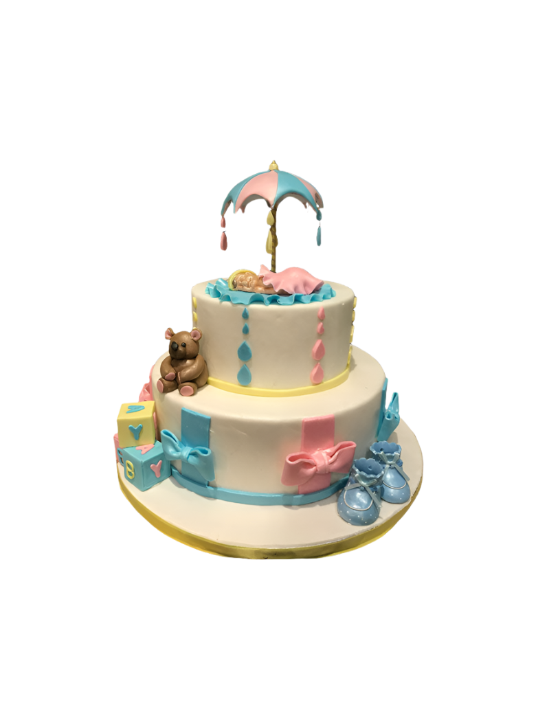 Umbrella Baby Shower Cake