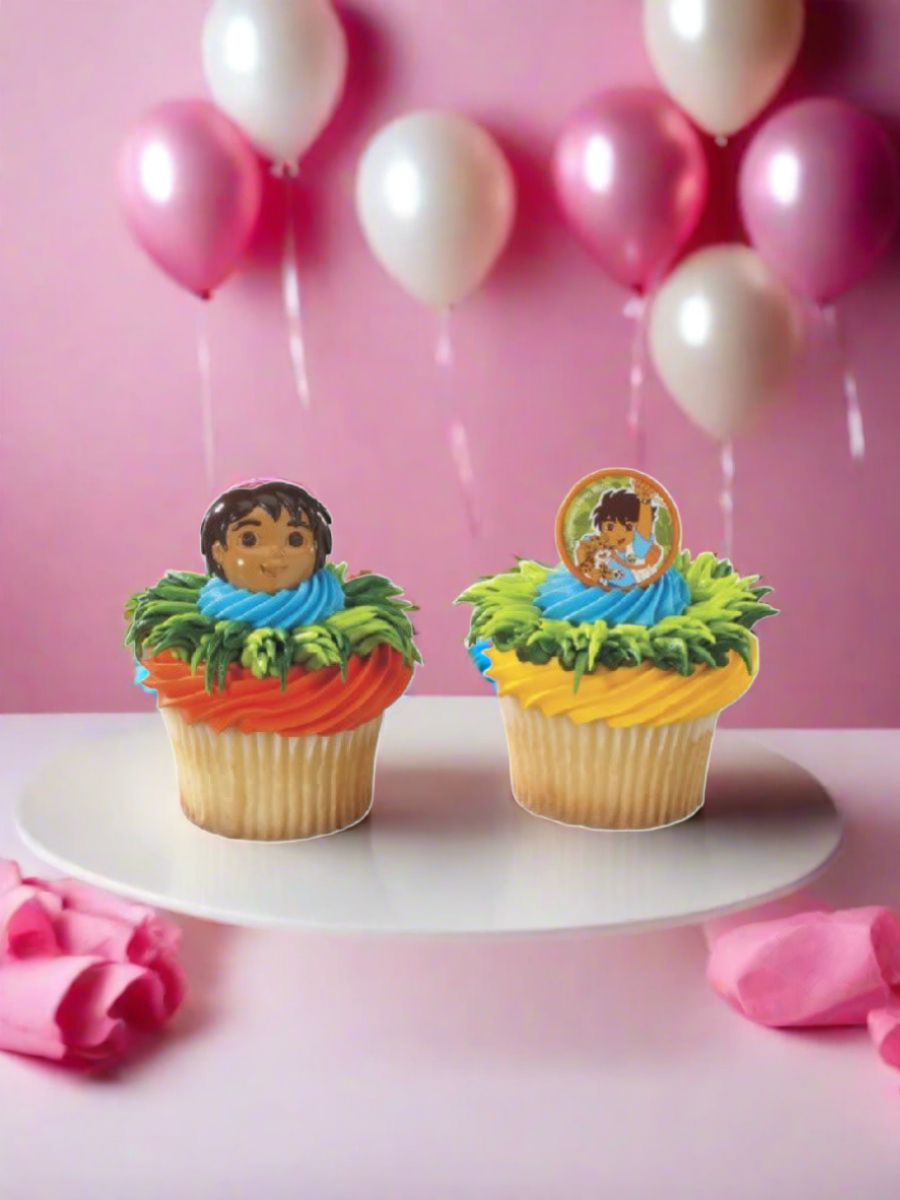 DiegoBaby Jaguar Rings Cupcakes - (Pack of 6)